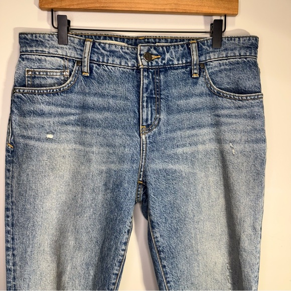 Anthropologie Pilcro and the Letterpress Hyphen Boy Fit Fringe Crop Jeans Sz 29 - Picture 6 of 14